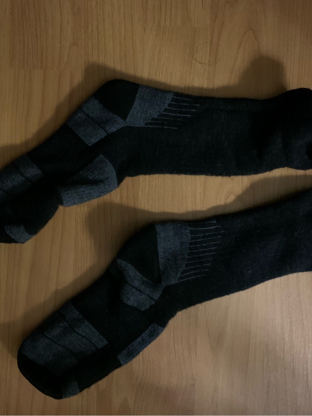 Men's Black & Dark Gray Performance Crew Socks